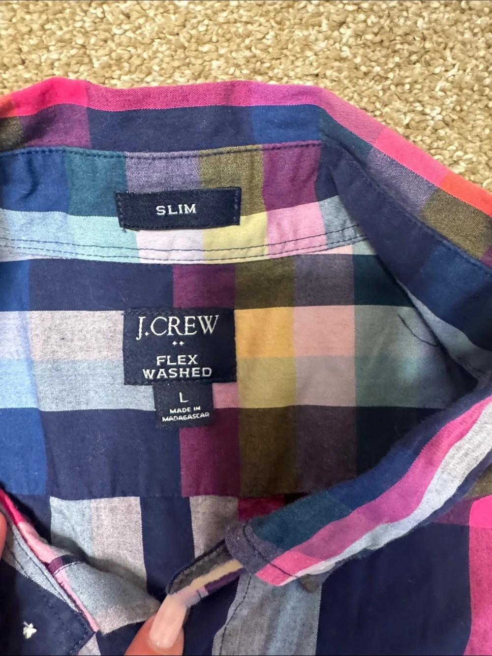 J. Crew colorful plaid